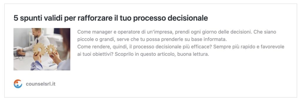 cover articolo come rafforzare il processo decisionale