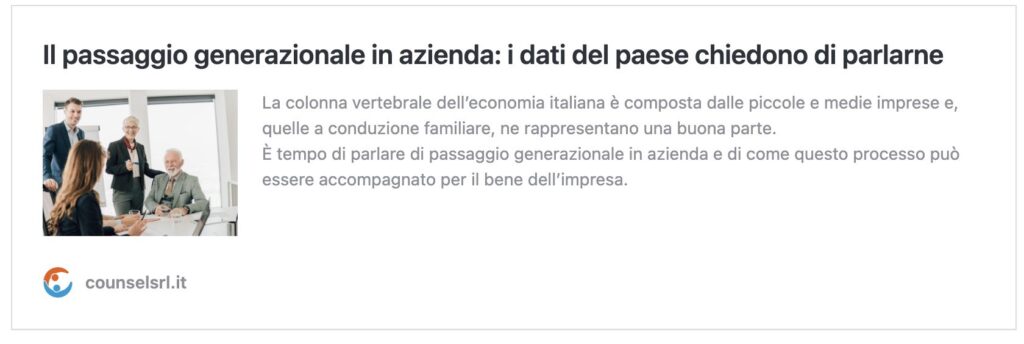 cover articolo sulla consulenza alle imprese in caso di passaggio generazionale