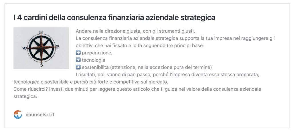 cover articolo sulla consulenza alle imprese finanziaria